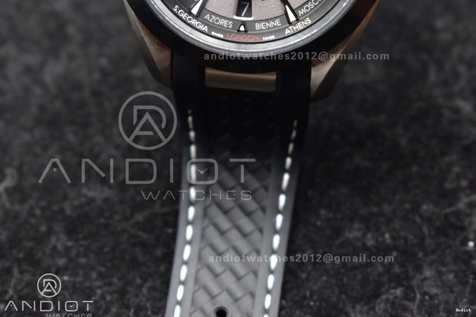 43mm VSF Edition A8938 Terra GMT Aqua Bracelet Worldtimer 1:1 Super on Best Clone SS Titanium 1217